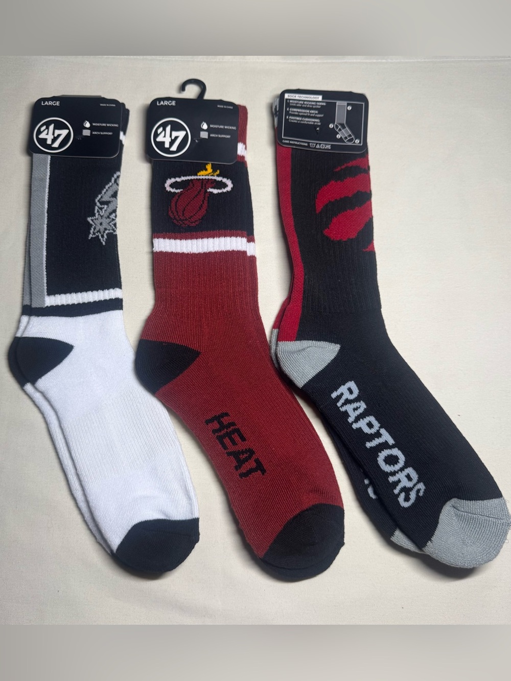 3 Pairs of NBA team socks